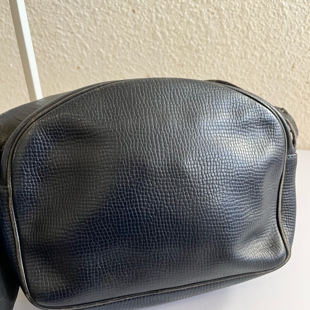 Navy blue Leather Crossbody Bag - Picture 6 of 15